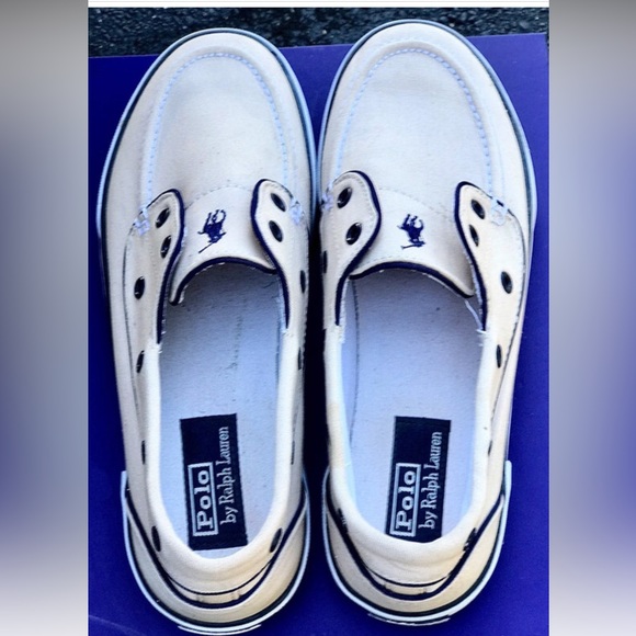 Men’s 9.5 D Canvas RALPH LAUREN POLO Athleisure Boat Shoes main image 9